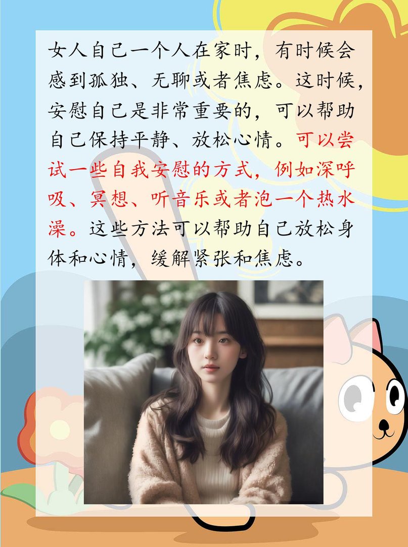 一个人在家怎么安慰自己呢？