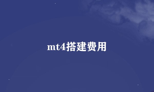 mt4搭建费用