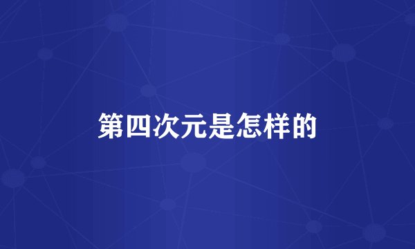 第四次元是怎样的