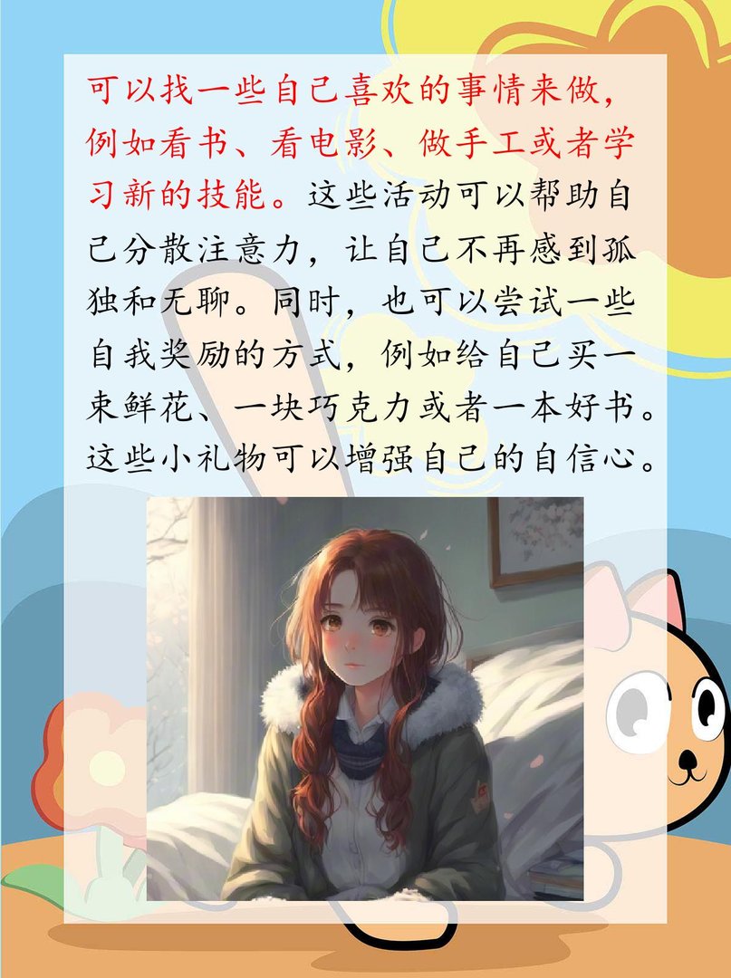 一个人在家怎么安慰自己呢？