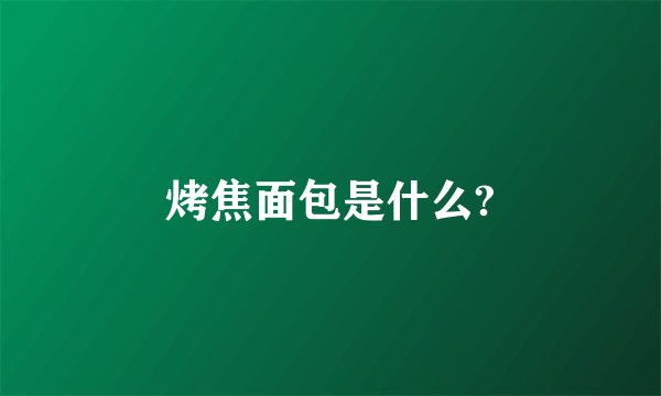 烤焦面包是什么?