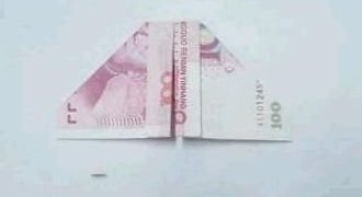 怎样用100元叠戒指