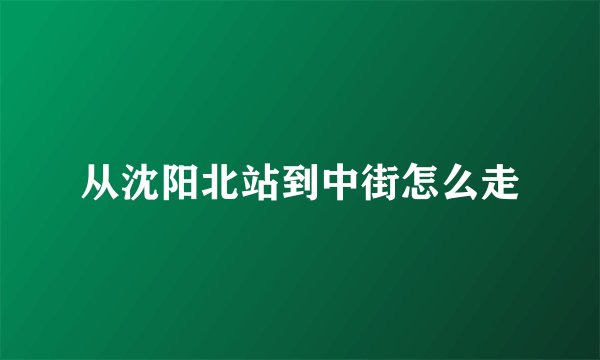从沈阳北站到中街怎么走