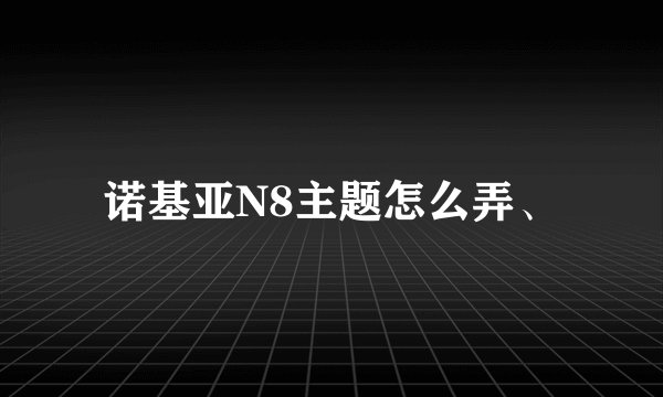 诺基亚N8主题怎么弄、