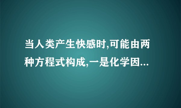 当人类产生快感时,可能由两种方程式构成,一是化学因子,一种是电流变化,当此因子达到某一阈值时,便发生...