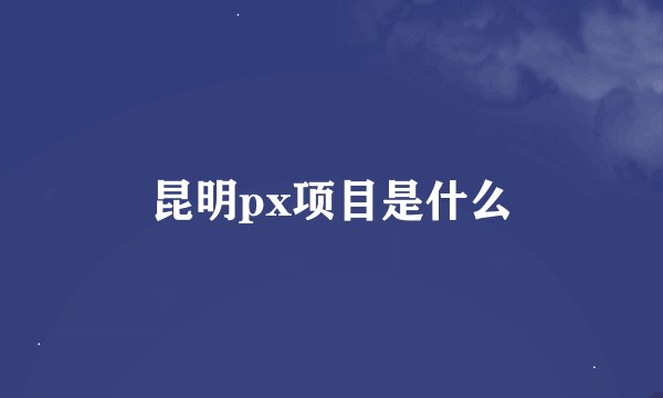 昆明px项目是什么