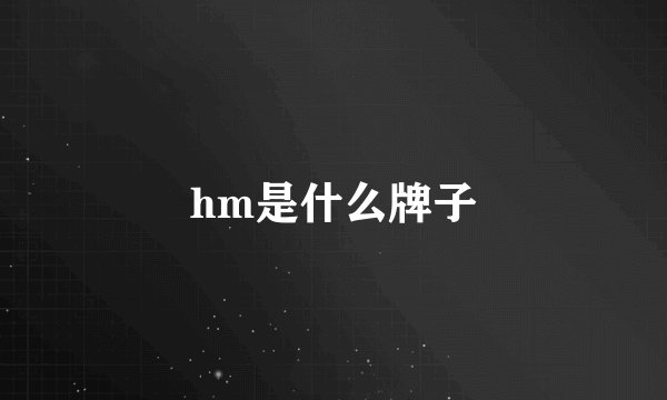 hm是什么牌子