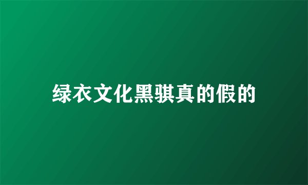 绿衣文化黑骐真的假的