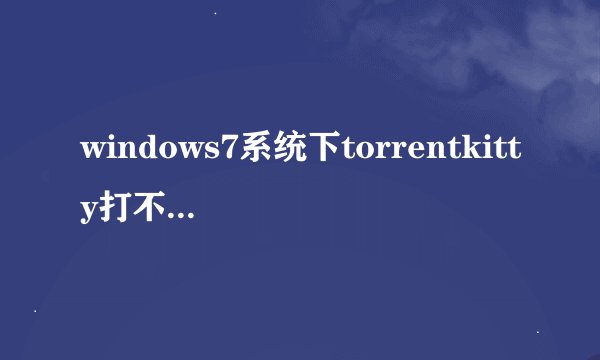 windows7系统下torrentkitty打不开的解决方法