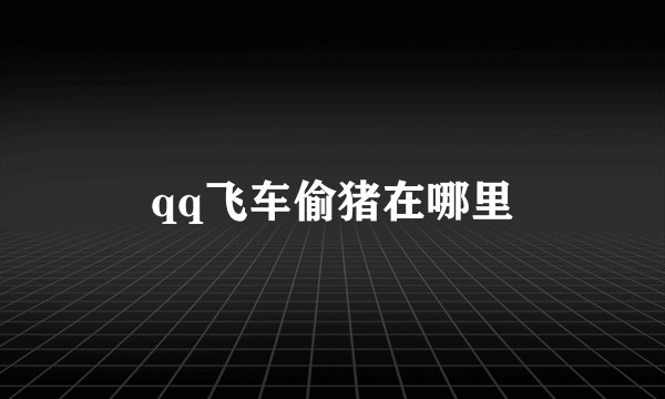 qq飞车偷猪在哪里