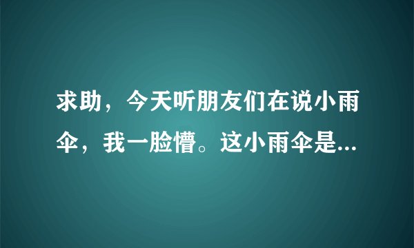 求助，今天听朋友们在说小雨伞，我一脸懵。这小雨伞是什么东西？？