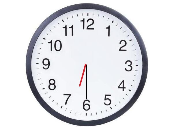 钟面上6.30该怎么画