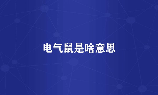 电气鼠是啥意思