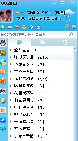 关于张杰的个性分组 有那些？