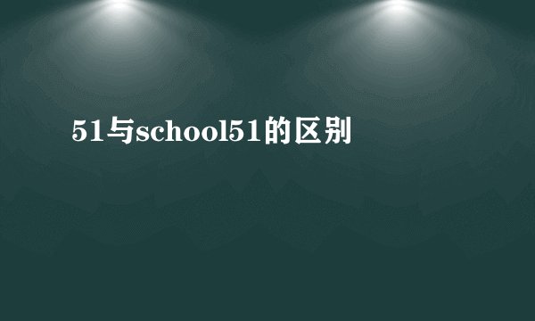 51与school51的区别