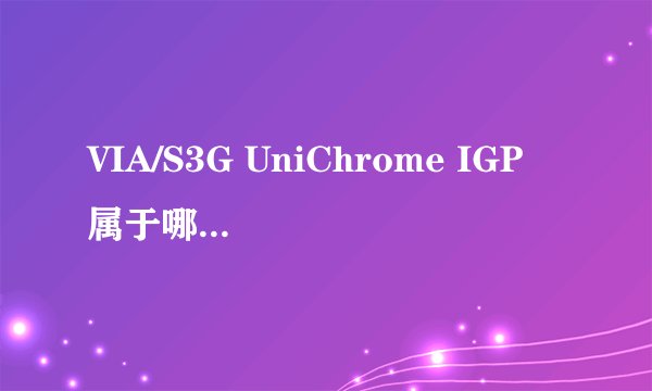 VIA/S3G UniChrome IGP 属于哪个级别？