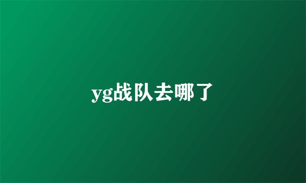 yg战队去哪了