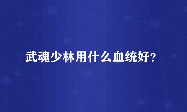 武魂少林用什么血统好？