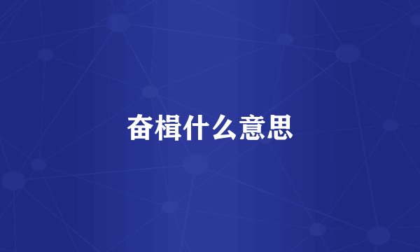 奋楫什么意思