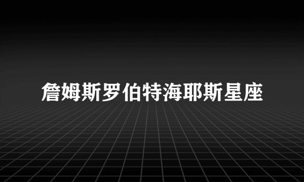 詹姆斯罗伯特海耶斯星座