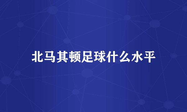 北马其顿足球什么水平