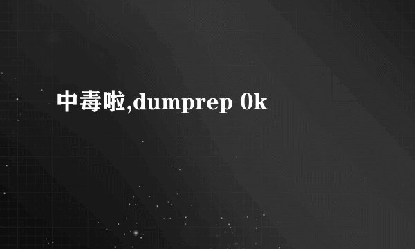 中毒啦,dumprep 0k