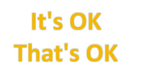 it's ok是什么意思？