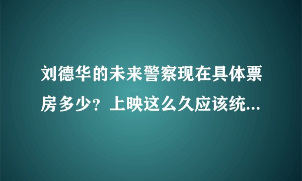 刘德华的未来警察现在具体票房多少？上映这么久应该统计出来了吧。要真实的，不要你们自己篇的