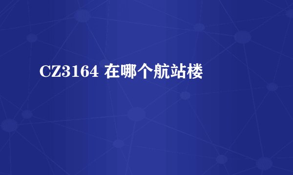 CZ3164 在哪个航站楼