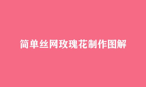 简单丝网玫瑰花制作图解