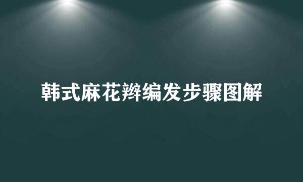 韩式麻花辫编发步骤图解