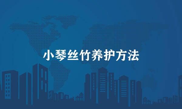 小琴丝竹养护方法