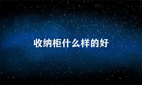 收纳柜什么样的好