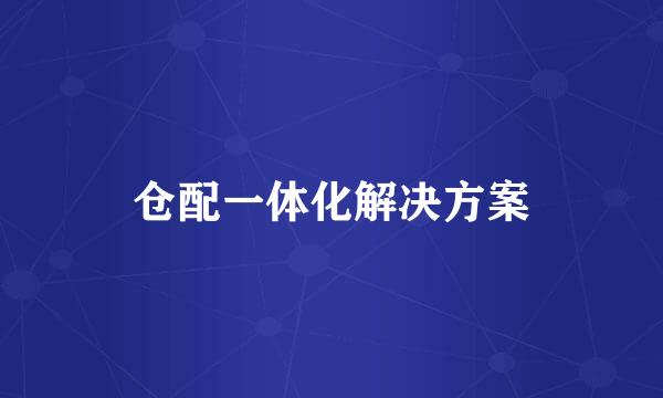 仓配一体化解决方案