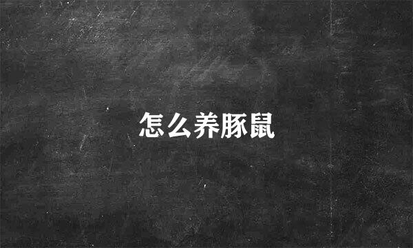 怎么养豚鼠