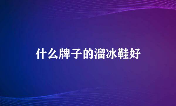 什么牌子的溜冰鞋好