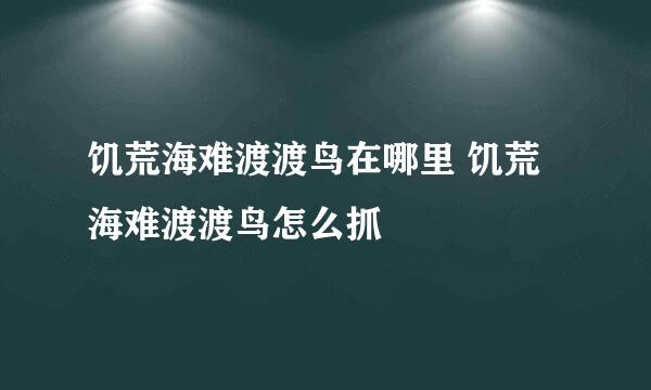 饥荒海难渡渡鸟在哪里 饥荒海难渡渡鸟怎么抓