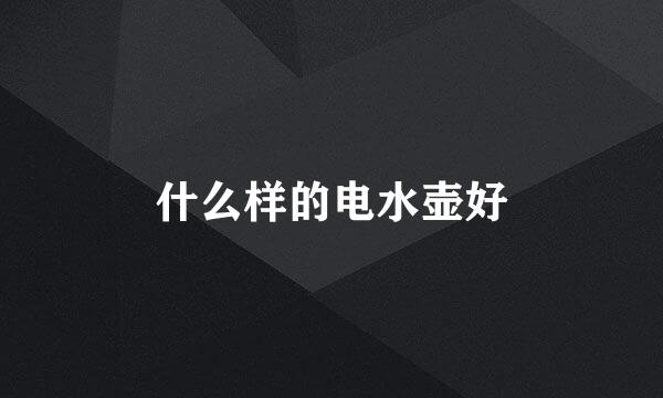 什么样的电水壶好