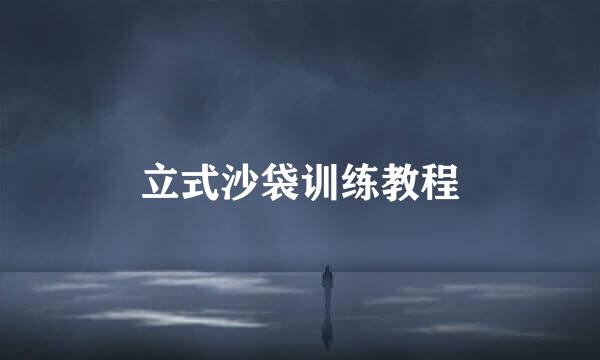 立式沙袋训练教程