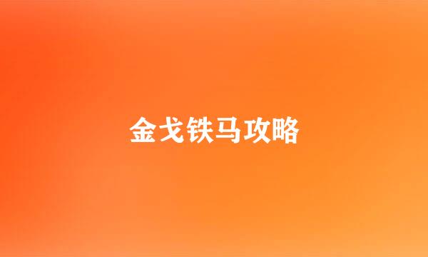 金戈铁马攻略