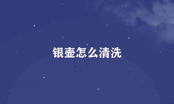 银壶怎么清洗