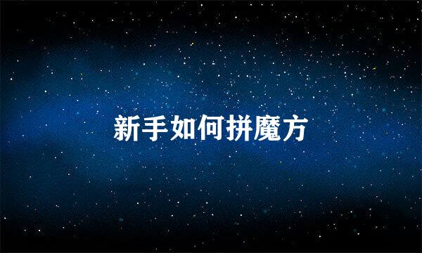 新手如何拼魔方