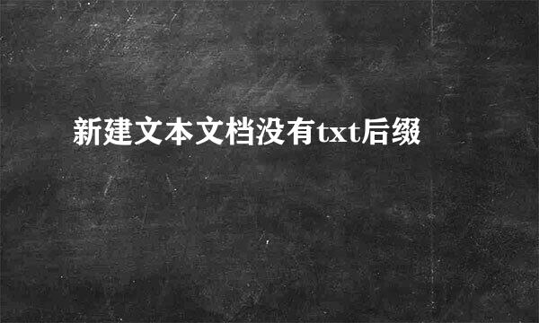 新建文本文档没有txt后缀