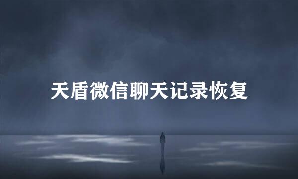 天盾微信聊天记录恢复