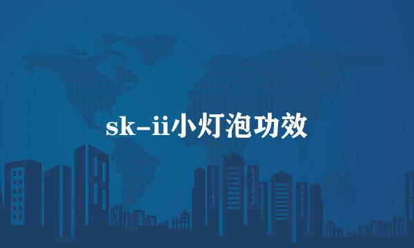 sk-ii小灯泡功效