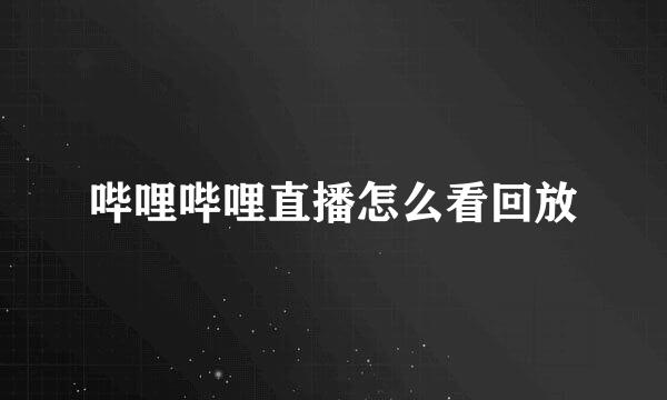 哔哩哔哩直播怎么看回放