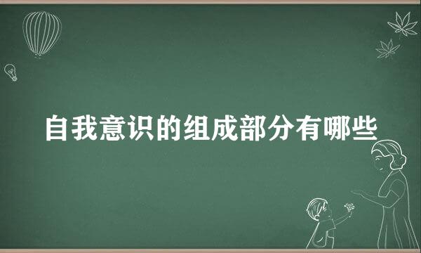 自我意识的组成部分有哪些
