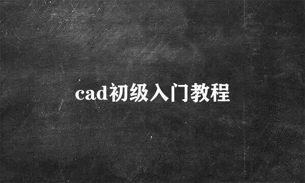 cad初级入门教程