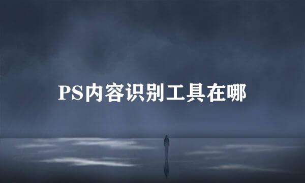 PS内容识别工具在哪