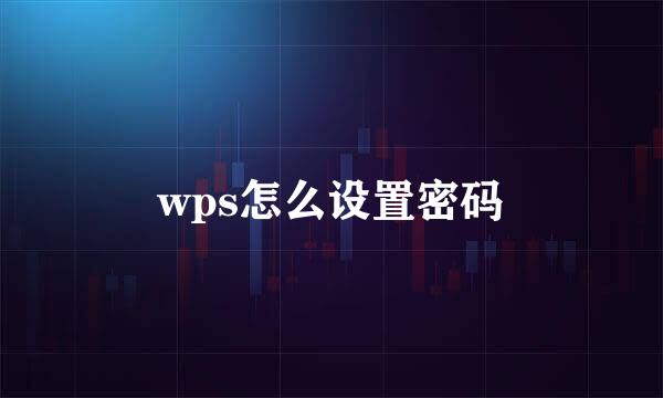 wps怎么设置密码